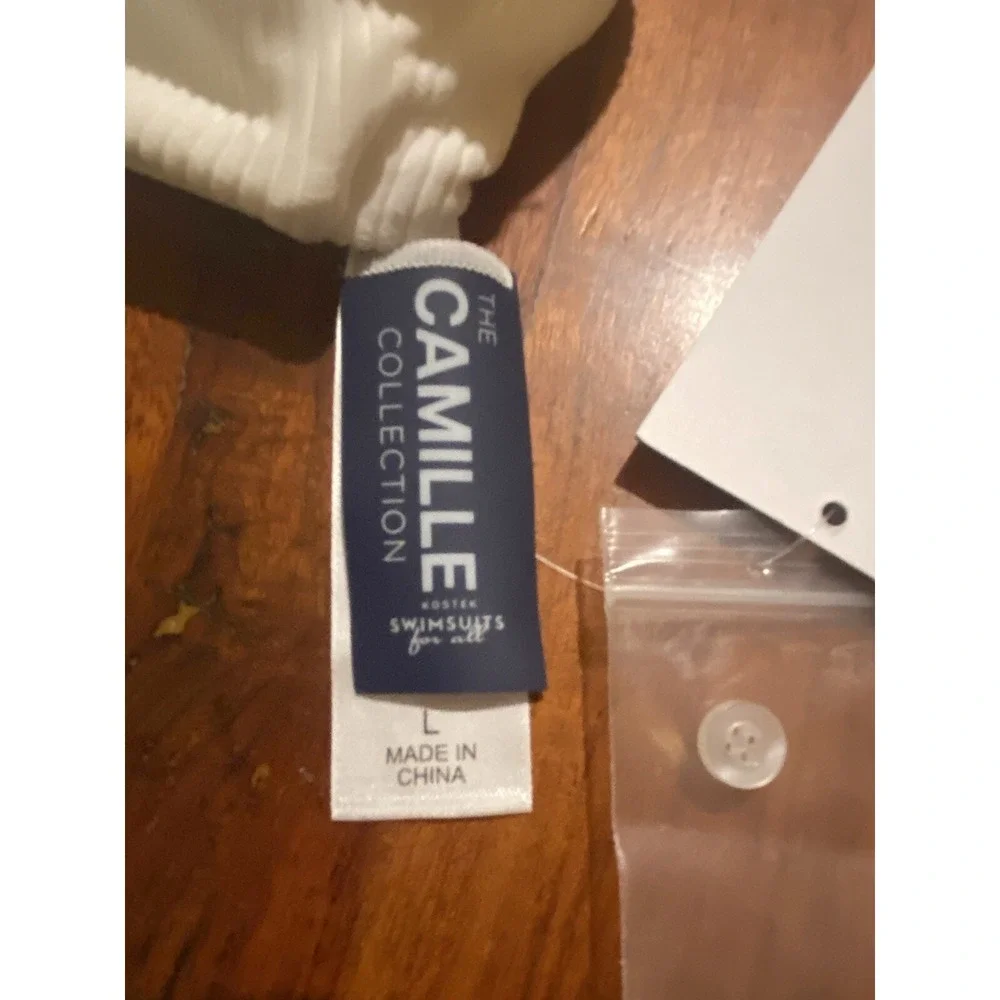 The Camille collection with swimsuits for all one piece white women's size large